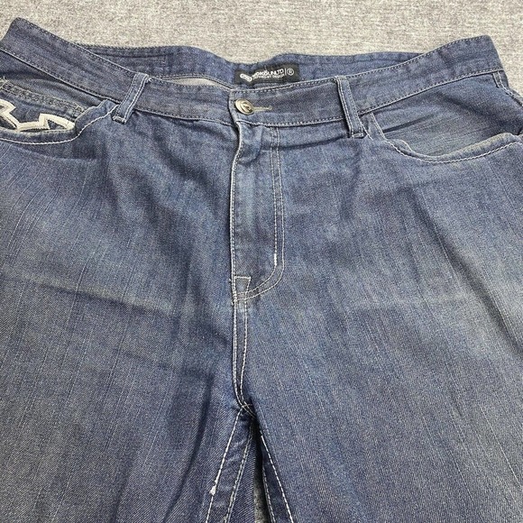 Vintage y2k Ecko Unltd Shorts Men 40 Baggy Fit Blue Streetwear Hip Hop Skater - Picture 3 of 16